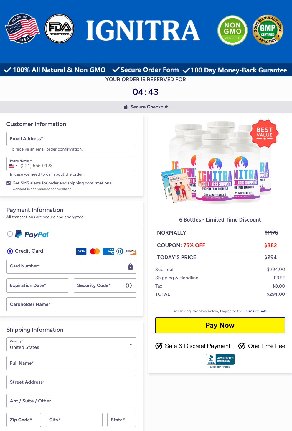 ignitra-discount-page